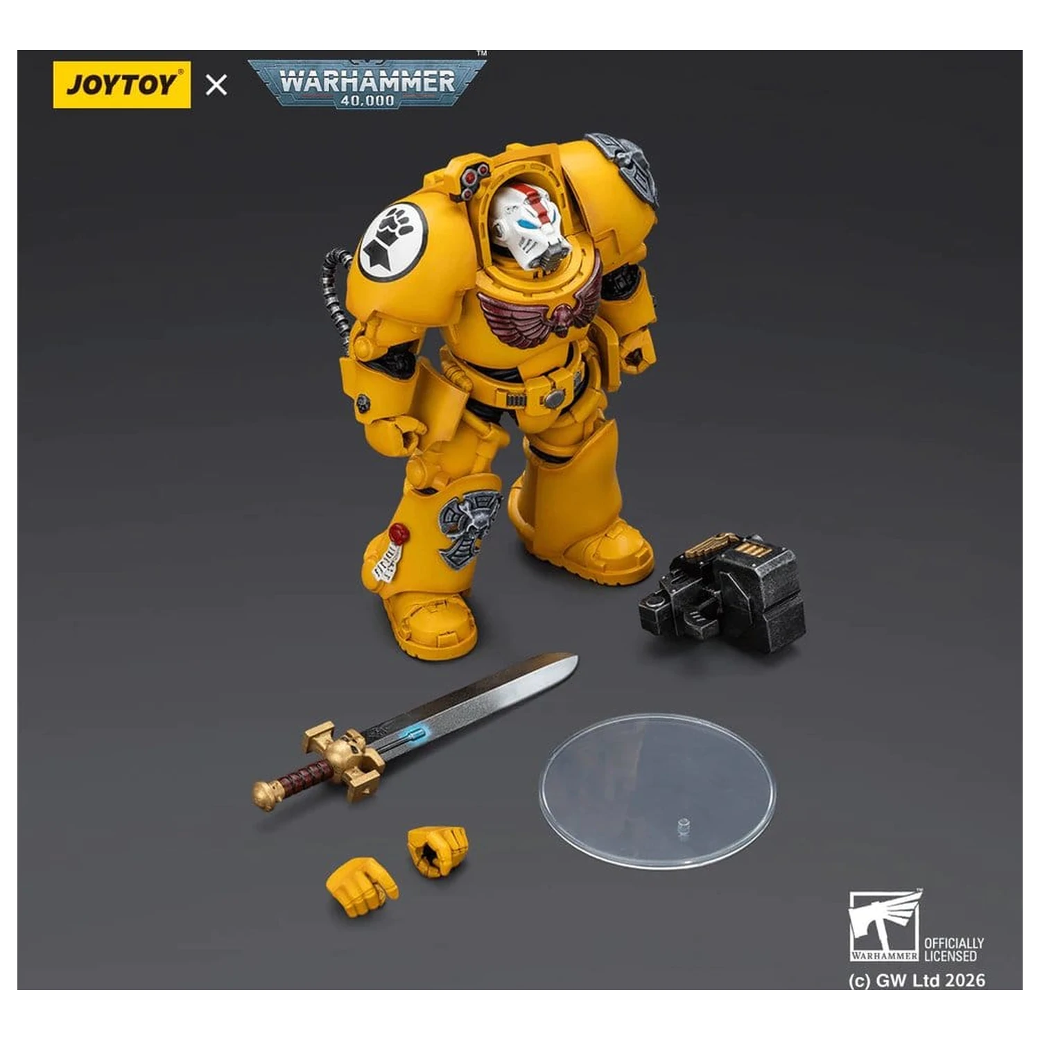 Warhammer 40,000 figurica Imperial Fists Terminator 1 z Power Sword in Storm Bolter 14 cm fotografija izdelka
