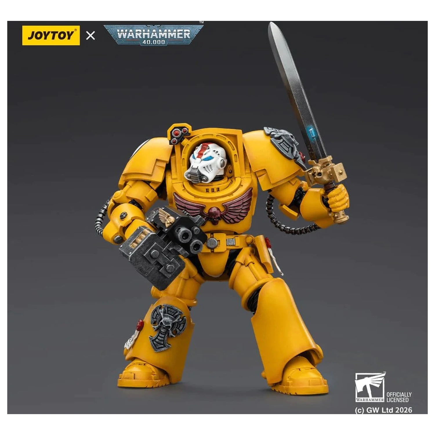 Warhammer 40,000 figurica Imperial Fists Terminator 1 z Power Sword in Storm Bolter 14 cm fotografija izdelka
