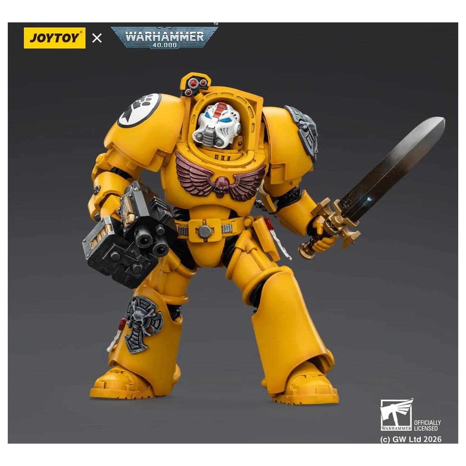Warhammer 40,000 figurica Imperial Fists Terminator 1 z Power Sword in Storm Bolter 14 cm fotografija izdelka