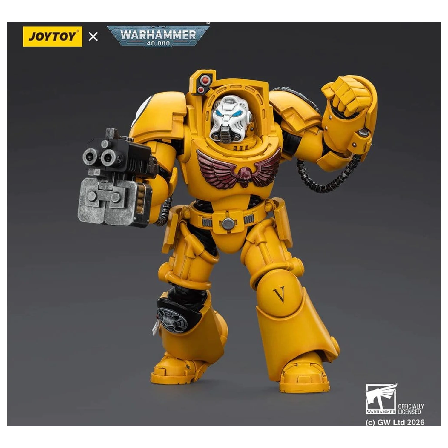 Warhammer 40,000 figurica Imperial Fists Terminator 2 s Power Fist in Storm Bolter 14 cm fotografija izdelka
