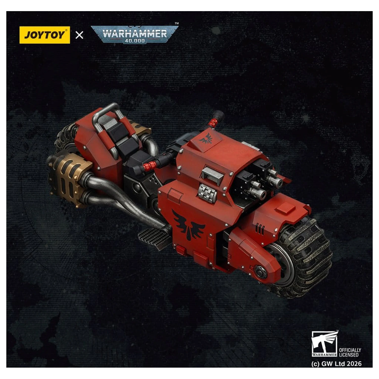 Warhammer 40,000 Raider-pattern bojna motorno kolo Blood Angels z twin-linked bolt rifles 22 cm fotografija izdelka