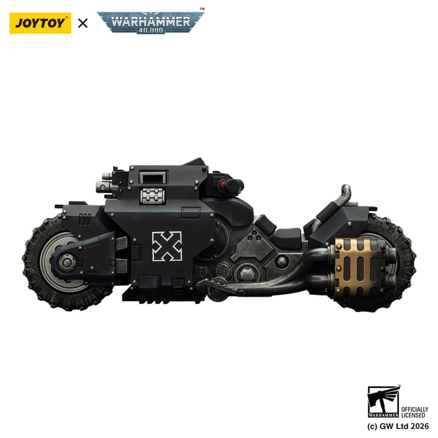 Warhammer 40,000 Raider-pattern bojna motor Raven Guard z dvojno-povezanimi bolter puškami 22 cm fotografija izdelka