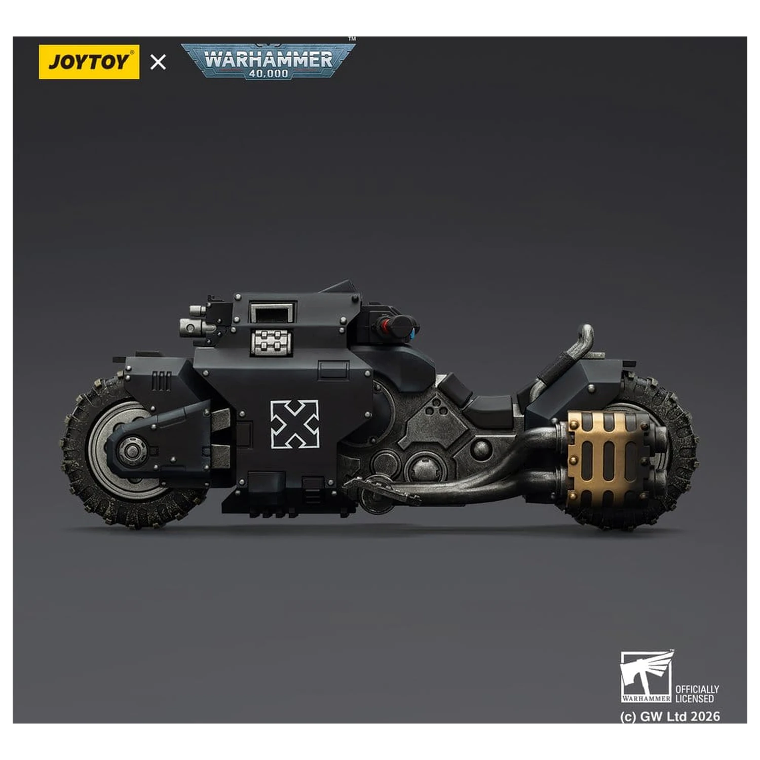 Warhammer 40,000 Raider-pattern bojna motor Raven Guard z dvojno-povezanimi bolter puškami 22 cm fotografija izdelka