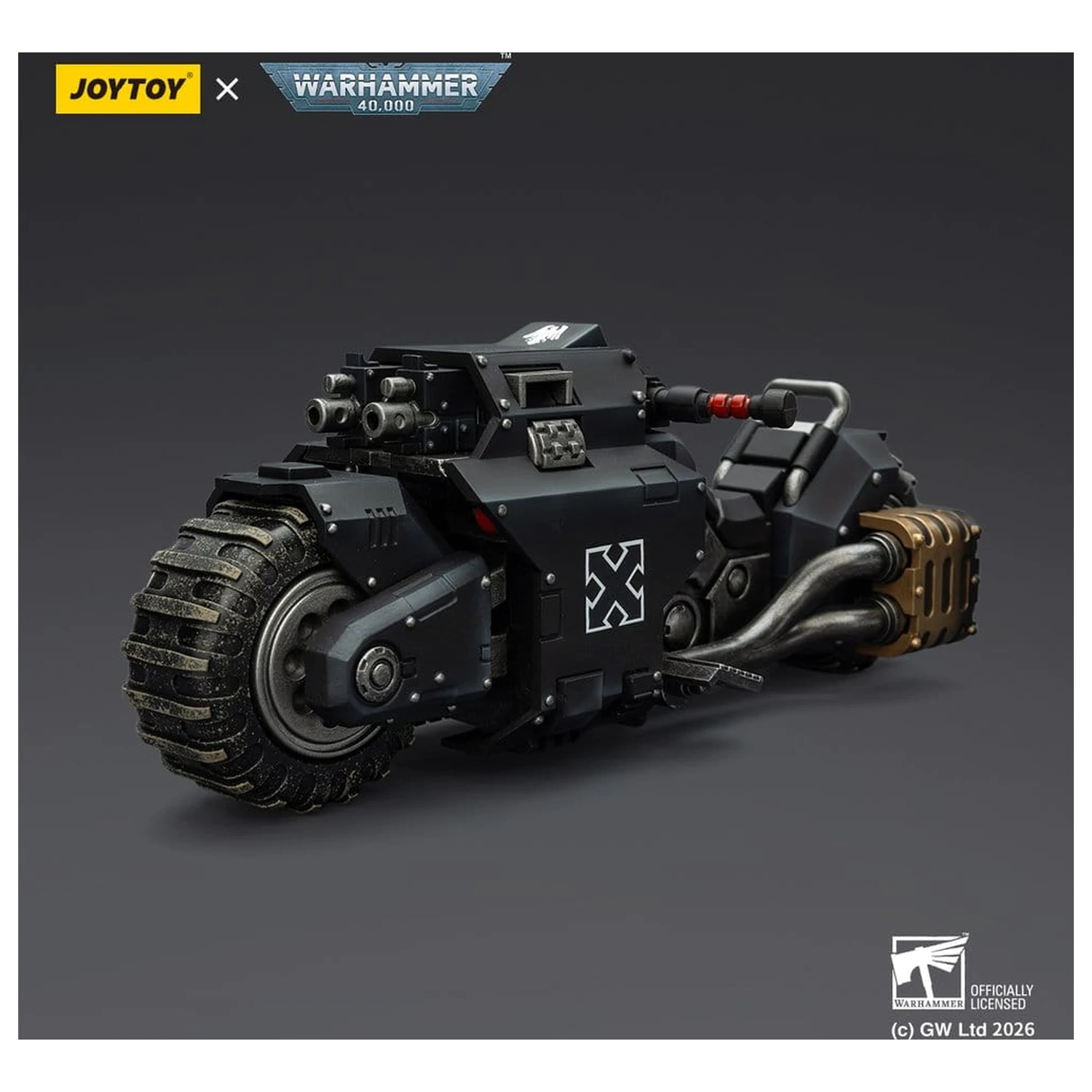 Warhammer 40,000 Raider-pattern bojna motor Raven Guard z dvojno-povezanimi bolter puškami 22 cm fotografija izdelka