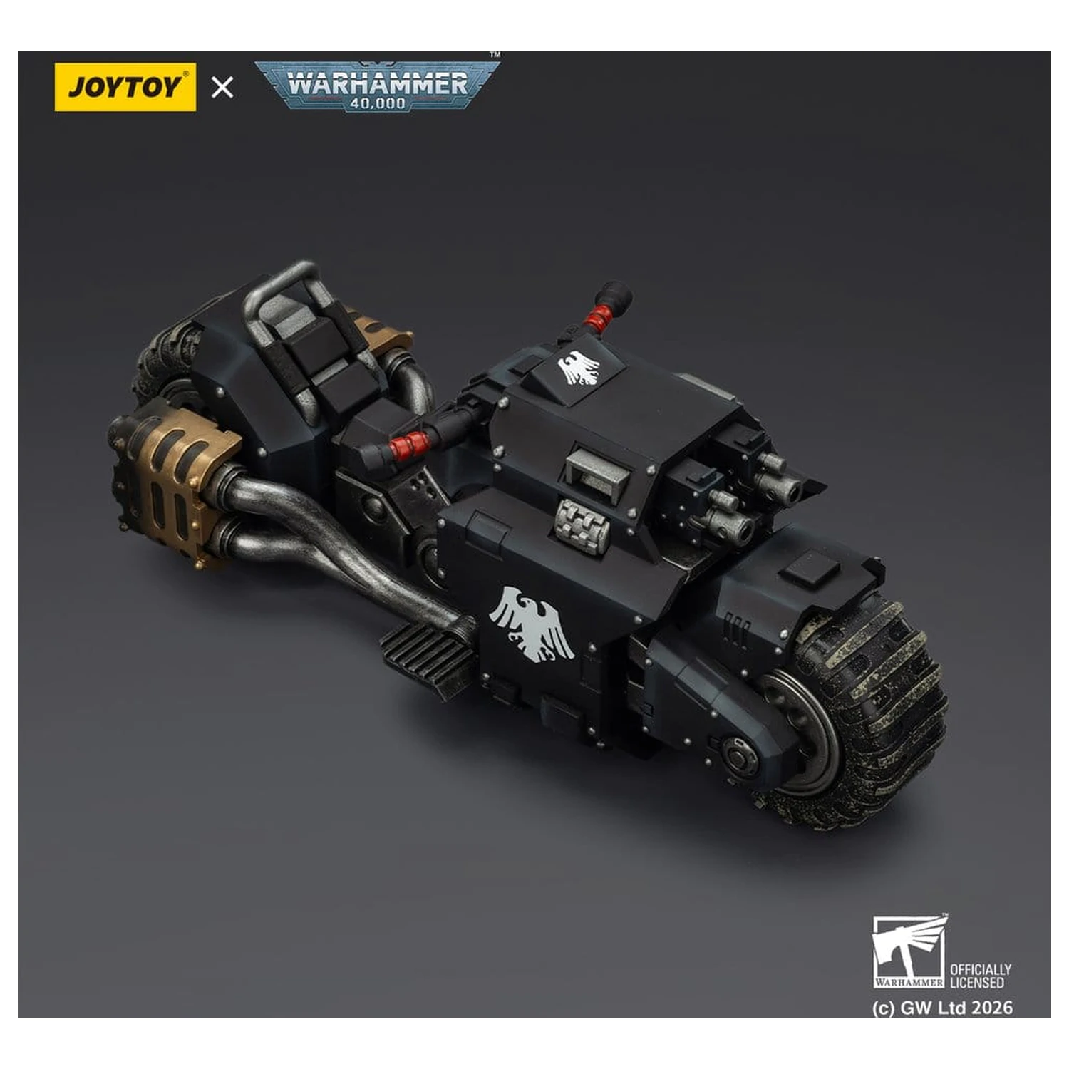 Warhammer 40,000 Raider-pattern bojna motor Raven Guard z dvojno-povezanimi bolter puškami 22 cm fotografija izdelka