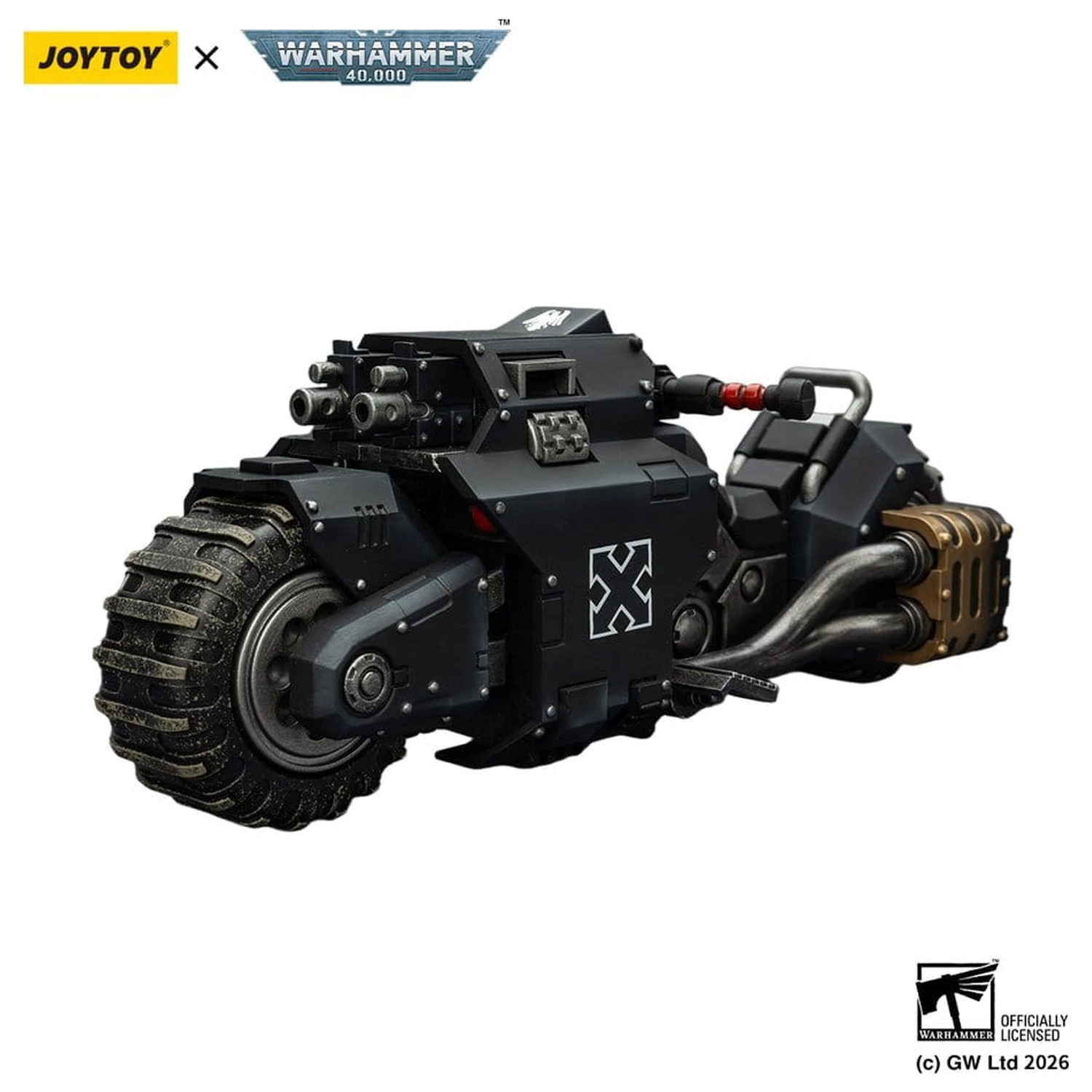 Warhammer 40,000 Raider-pattern bojna motor Raven Guard z dvojno-povezanimi bolter puškami 22 cm fotografija izdelka