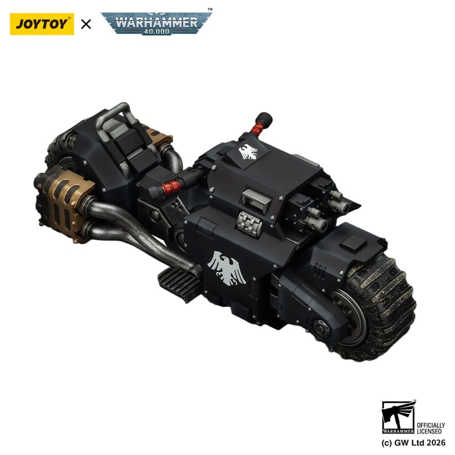 Warhammer 40,000 Raider-pattern bojna motor Raven Guard z dvojno-povezanimi bolter puškami 22 cm fotografija izdelka