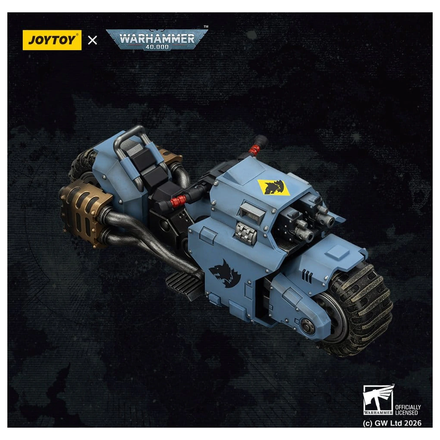Warhammer 40,000 Raider-pattern bojna motor s Space Wolves z dvojnimi bolt puškami 22 cm fotografija izdelka