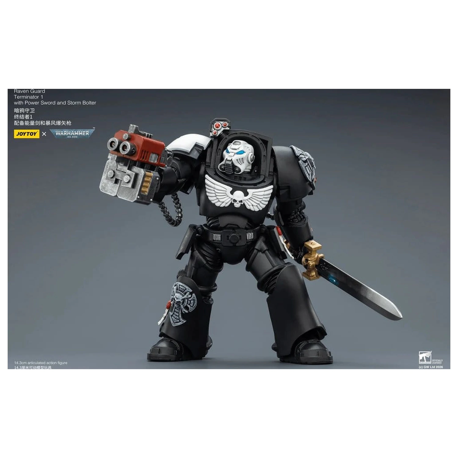 Warhammer 40,000 Action Figure Raven Guard Terminator 1 s Power Sword in Storm Bolter 14 cm fotografija izdelka