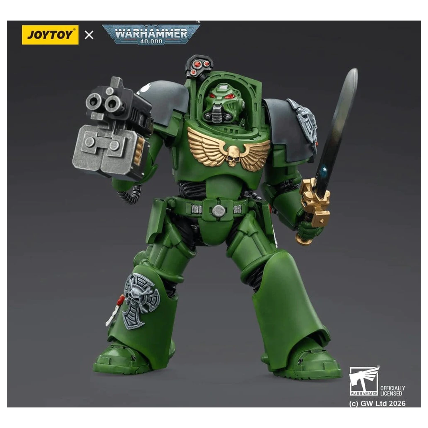 Warhammer 40,000 Akcijska figura Salamanders Terminator 1 z Power Sword in Storm Bolter 14 cm fotografija izdelka