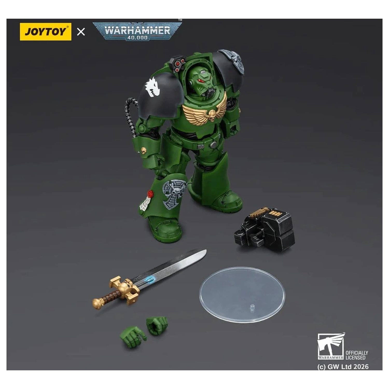 Warhammer 40,000 Akcijska figura Salamanders Terminator 1 z Power Sword in Storm Bolter 14 cm fotografija izdelka