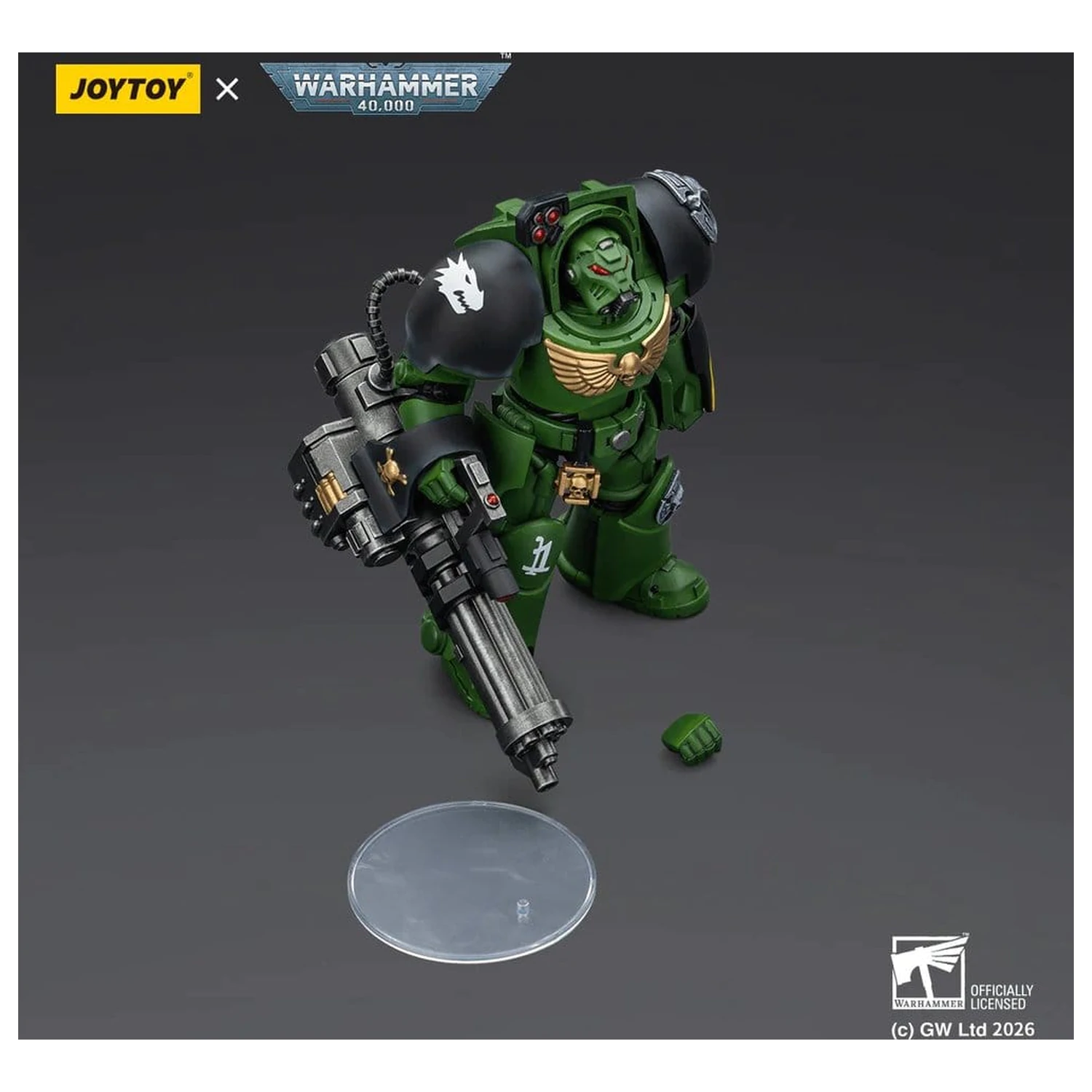 Warhammer 40,000 figurica Salamanders Terminator 3 z Power Fist in Assault Cannon 14 cm fotografija izdelka
