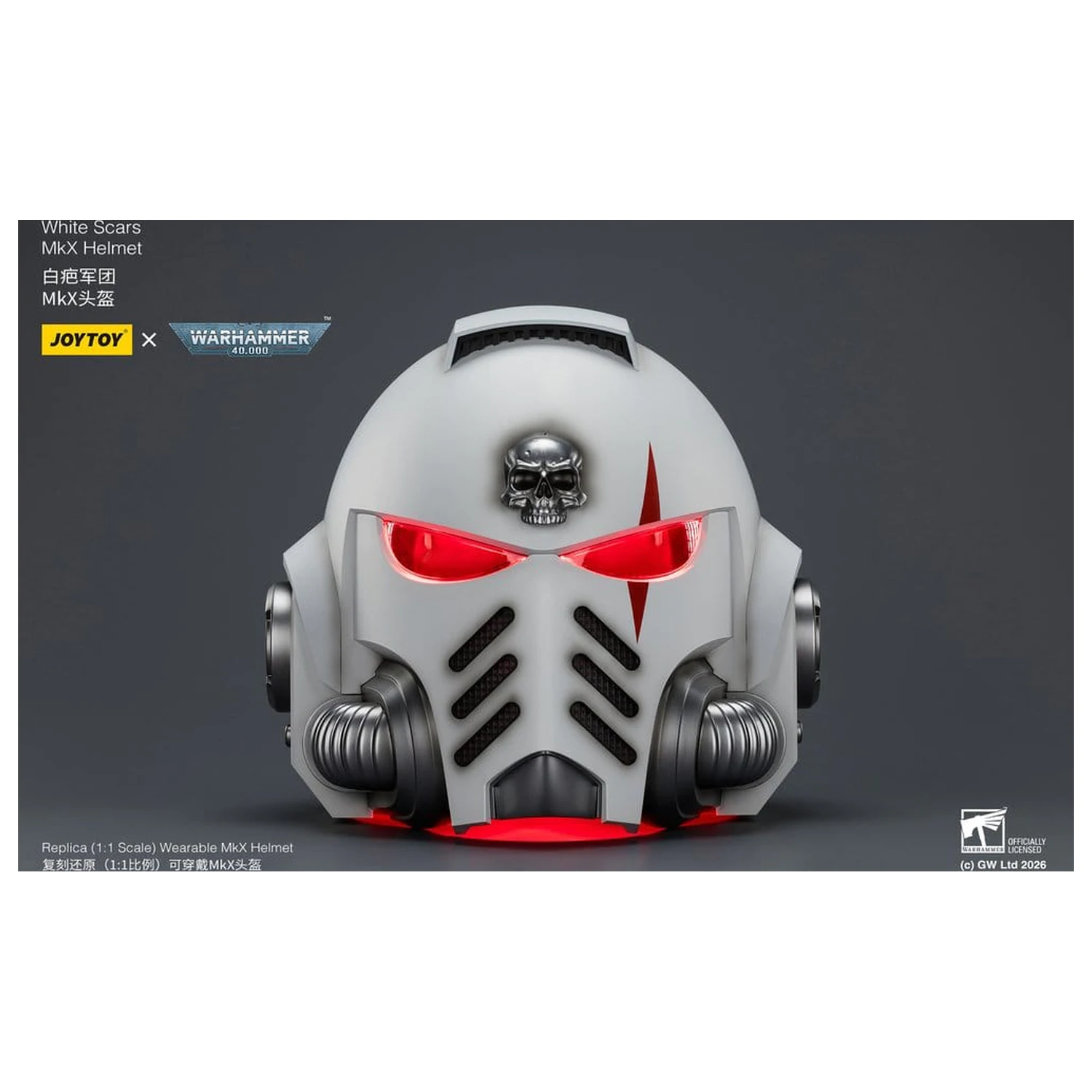 Warhammer 40,000 Čelada White Scars MkX 30 cm fotografija izdelka