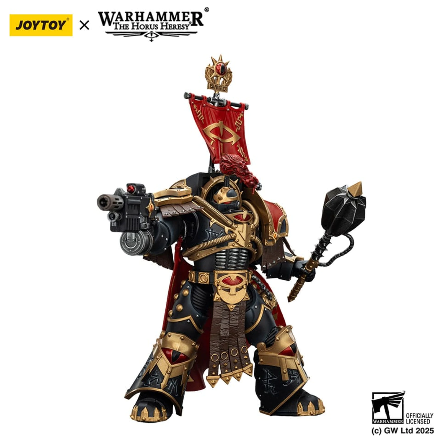 Warhammer 40,000: Sons of Horus Akcijska figura Legion Cataphractii Praetor z Combi-Melta in Power Maul 14 cm fotografija izdelka