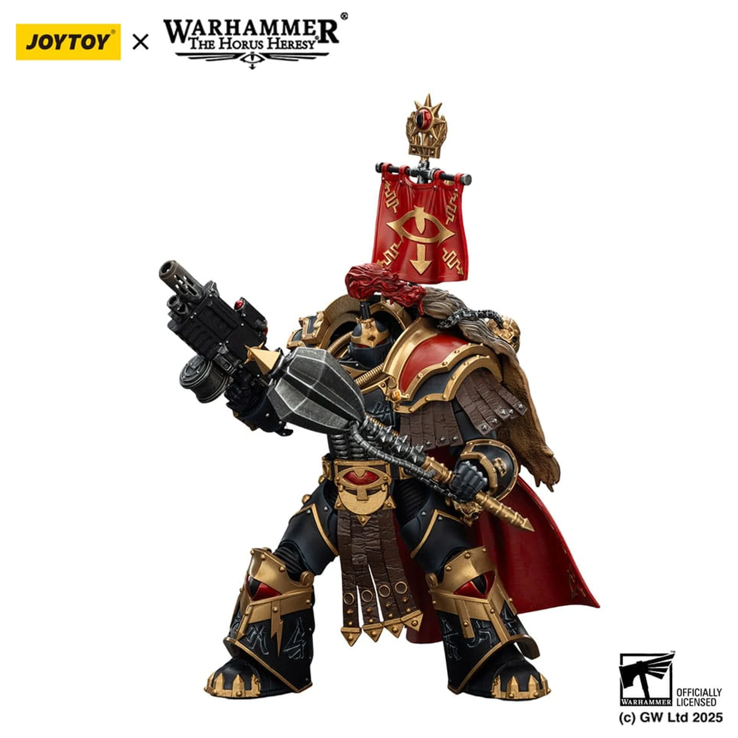 Warhammer 40,000: Sons of Horus Akcijska figura Legion Cataphractii Praetor z Combi-Melta in Power Maul 14 cm fotografija izdelka