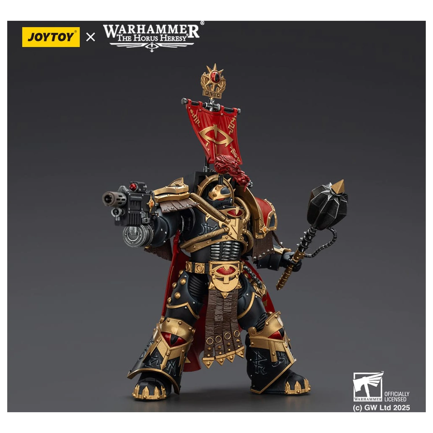 Warhammer 40,000: Sons of Horus Akcijska figura Legion Cataphractii Praetor z Combi-Melta in Power Maul 14 cm fotografija izdelka