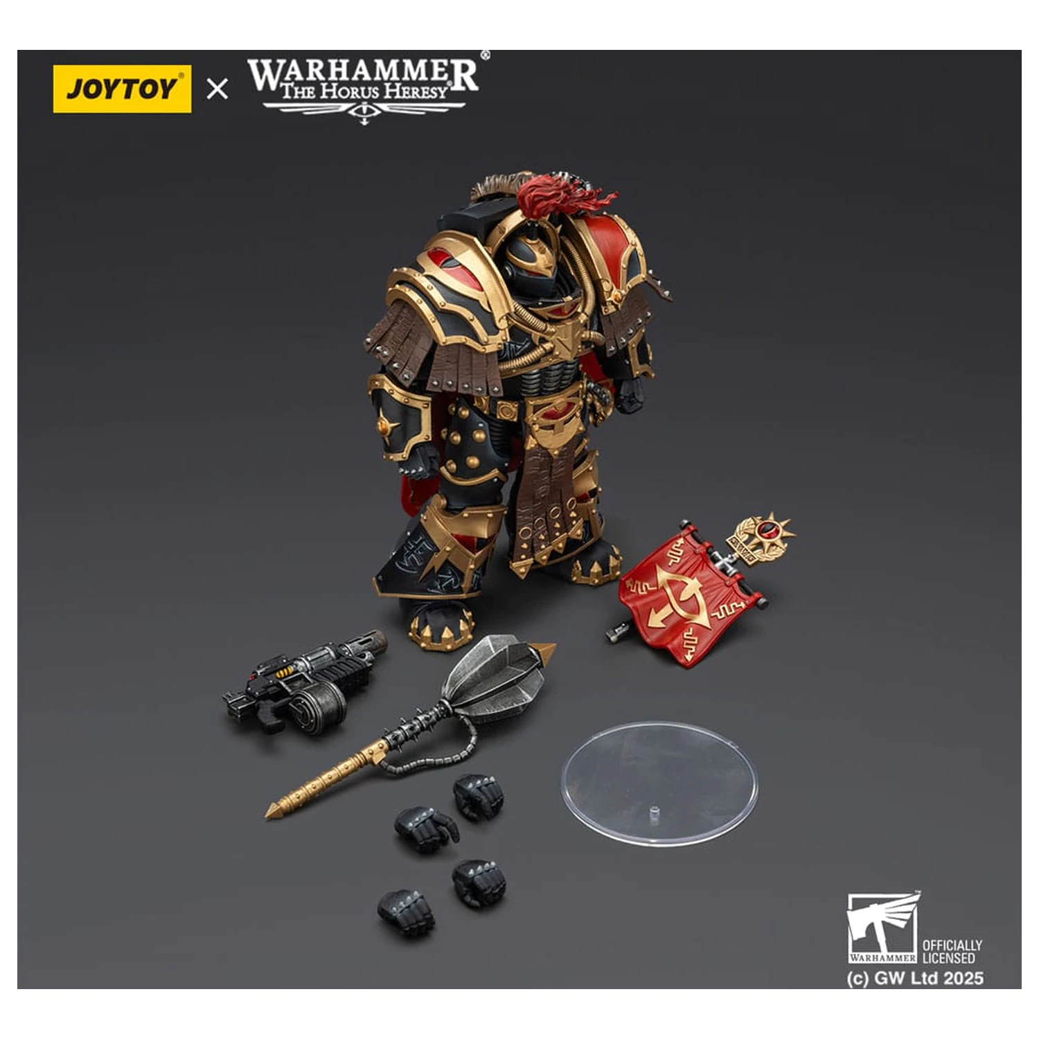 Warhammer 40,000: Sons of Horus Akcijska figura Legion Cataphractii Praetor z Combi-Melta in Power Maul 14 cm fotografija izdelka