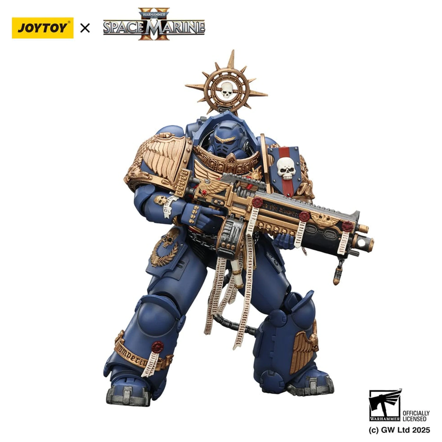 Warhammer 40,000: Space Marine 2 Action Figure Ultramarines Heavy Relic Primus Armor with Heavy Relic Bolt Rifle 13 cm fotografija izdelka