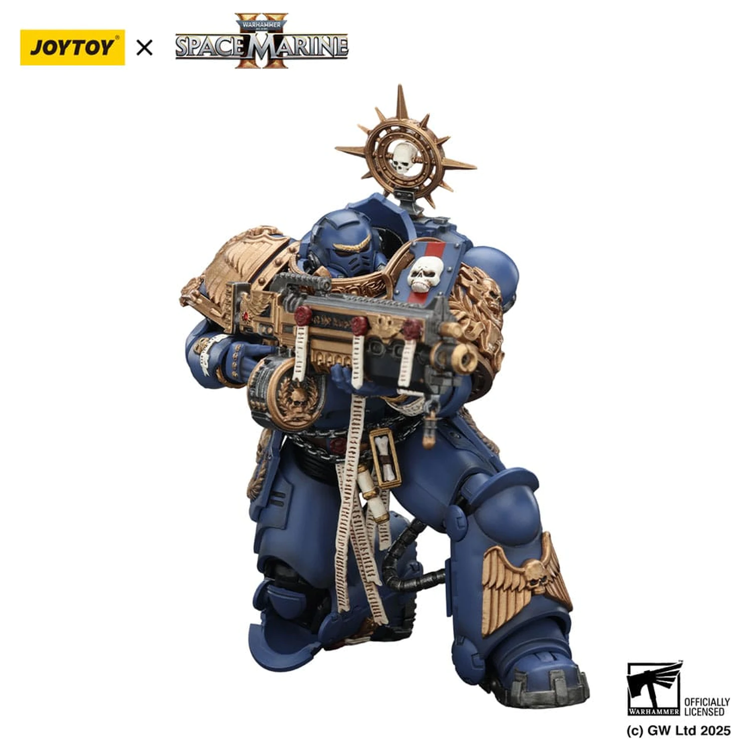 Warhammer 40,000: Space Marine 2 Action Figure Ultramarines Heavy Relic Primus Armor with Heavy Relic Bolt Rifle 13 cm fotografija izdelka