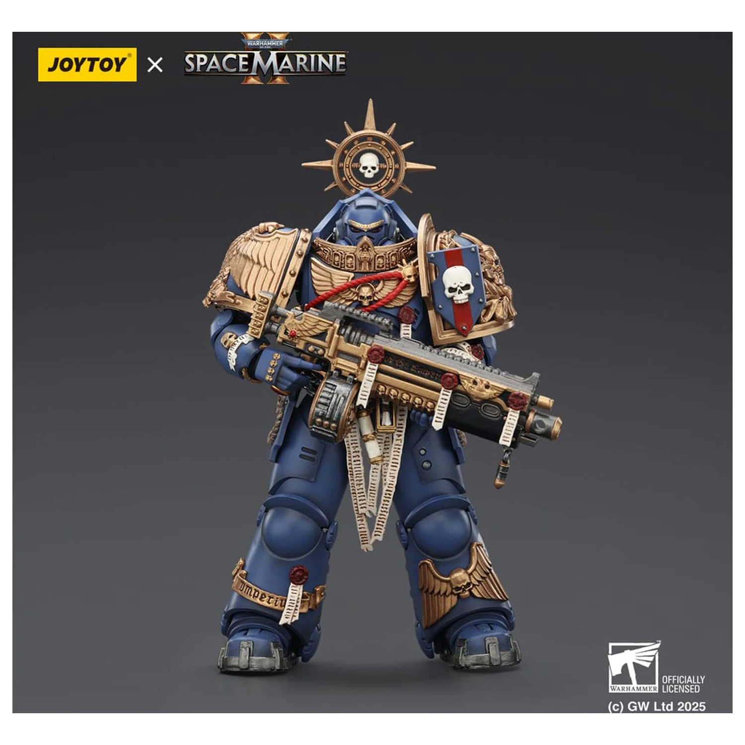 Warhammer 40,000: Space Marine 2 Action Figure Ultramarines Heavy Relic Primus Armor with Heavy Relic Bolt Rifle 13 cm fotografija izdelka