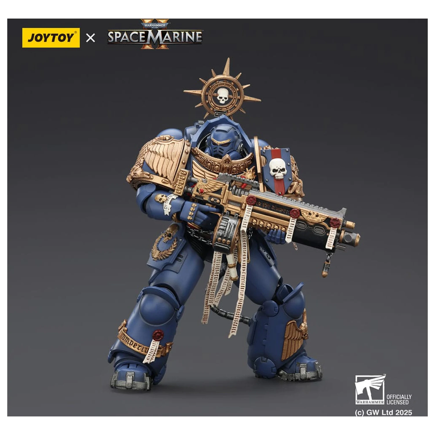 Warhammer 40,000: Space Marine 2 Action Figure Ultramarines Heavy Relic Primus Armor with Heavy Relic Bolt Rifle 13 cm fotografija izdelka