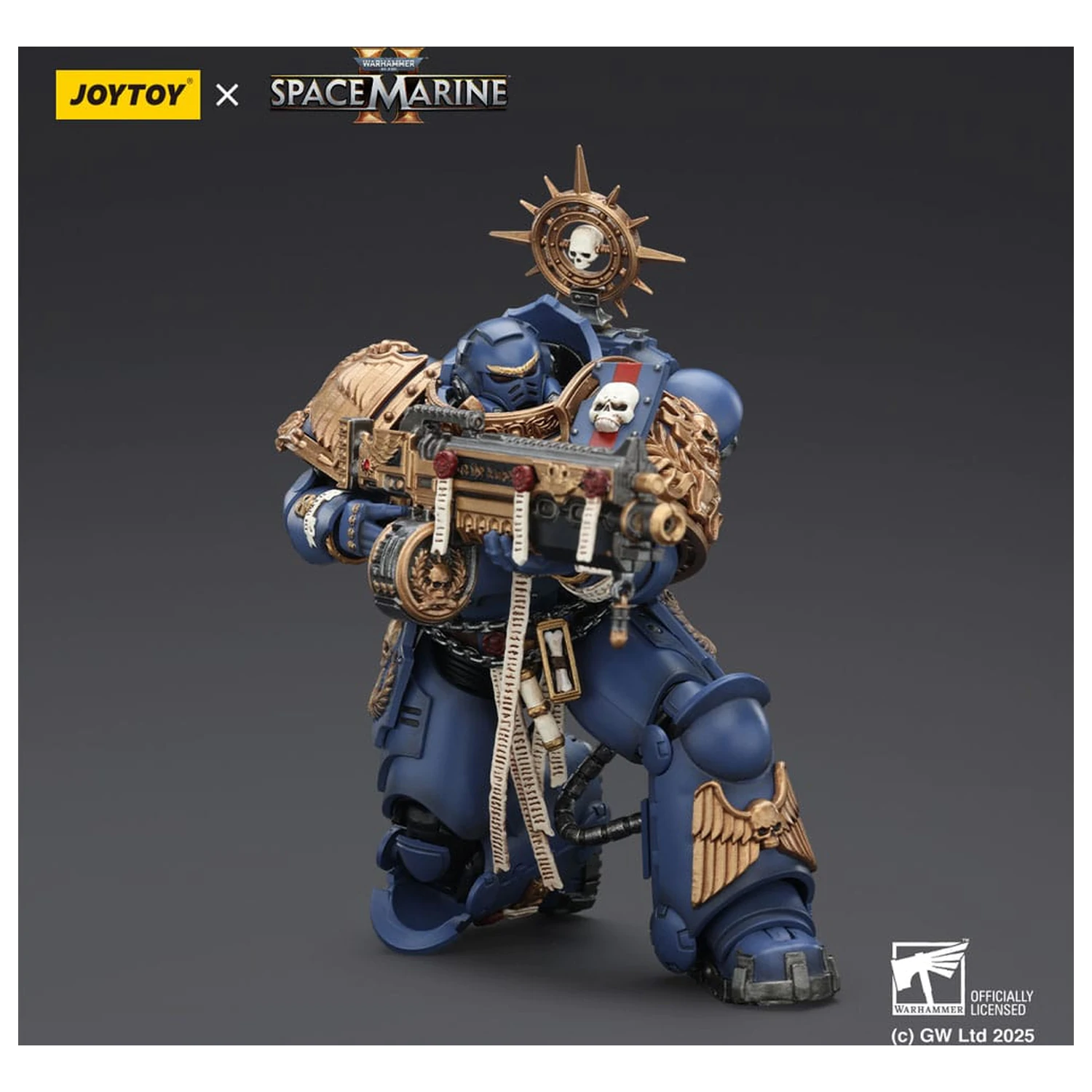 Warhammer 40,000: Space Marine 2 Action Figure Ultramarines Heavy Relic Primus Armor with Heavy Relic Bolt Rifle 13 cm fotografija izdelka
