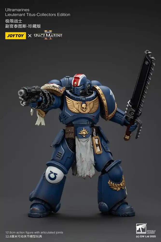 Warhammer 40,000: Space Marine 2 Akcijska figura Ultramarines Lieutenant Titus Collectors Edition 13 cm fotografija izdelka