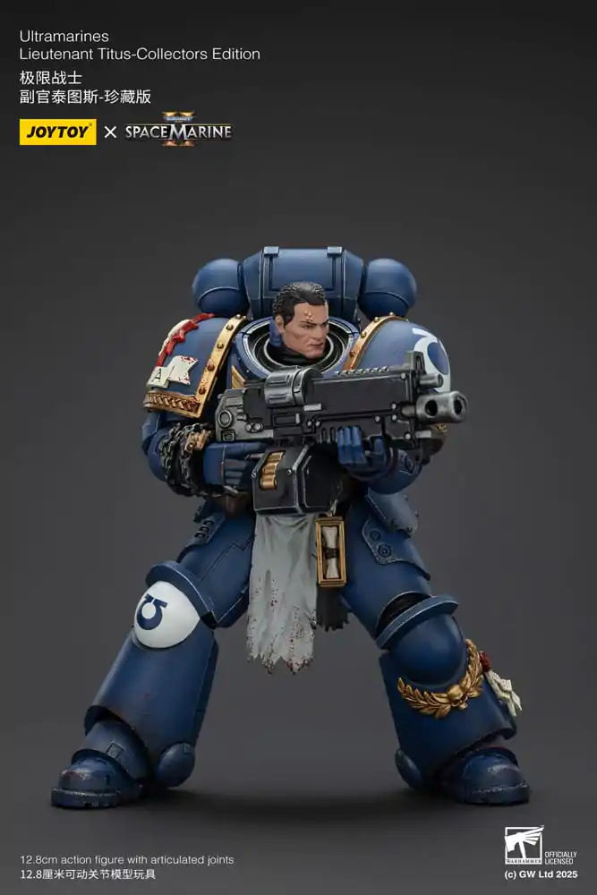 Warhammer 40,000: Space Marine 2 Akcijska figura Ultramarines Lieutenant Titus Collectors Edition 13 cm fotografija izdelka