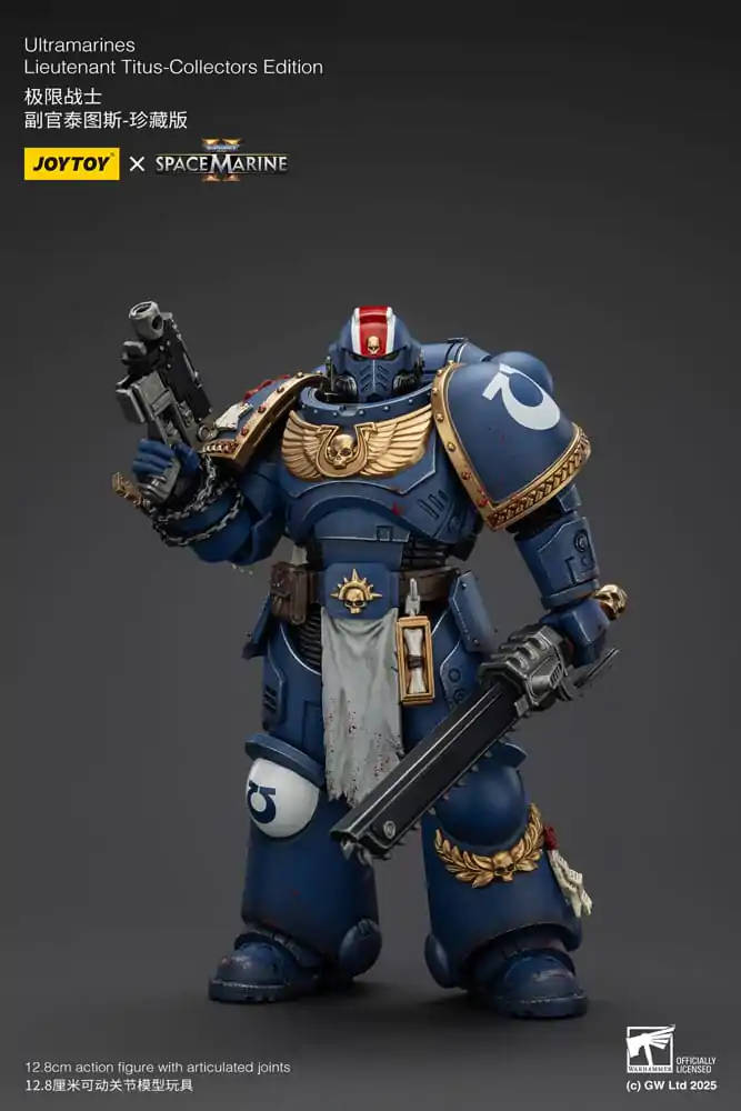 Warhammer 40,000: Space Marine 2 Akcijska figura Ultramarines Lieutenant Titus Collectors Edition 13 cm fotografija izdelka