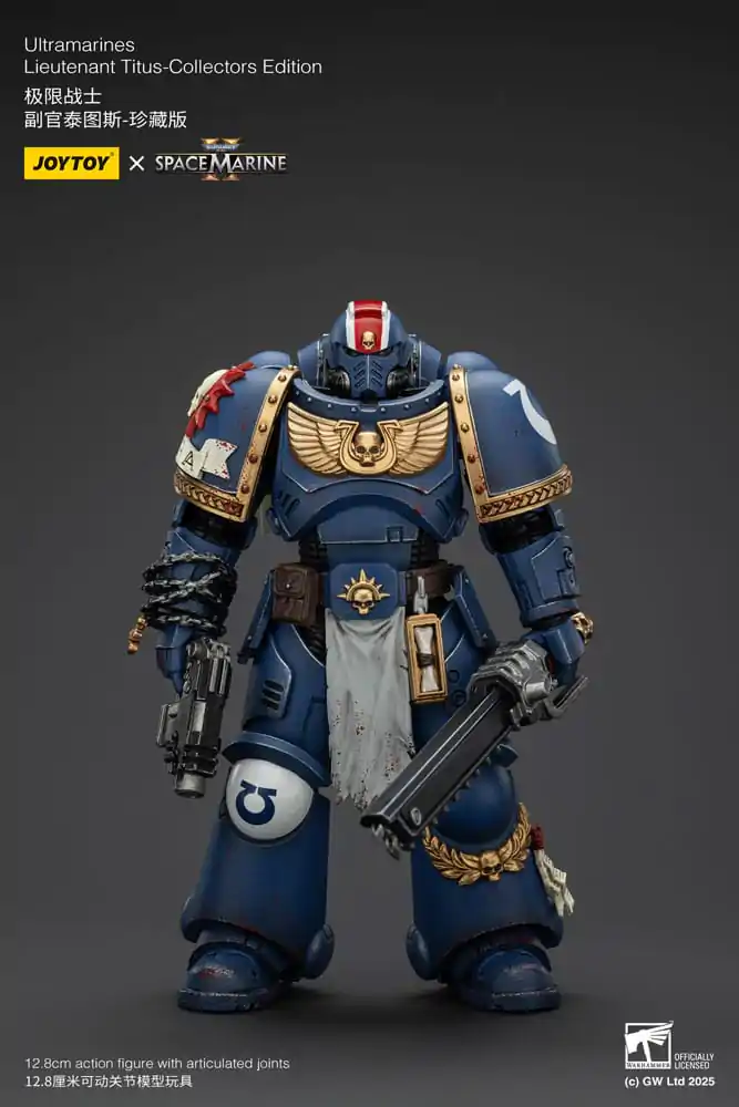 Warhammer 40,000: Space Marine 2 Akcijska figura Ultramarines Lieutenant Titus Collectors Edition 13 cm fotografija izdelka