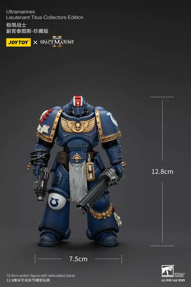 Warhammer 40,000: Space Marine 2 Akcijska figura Ultramarines Lieutenant Titus Collectors Edition 13 cm fotografija izdelka