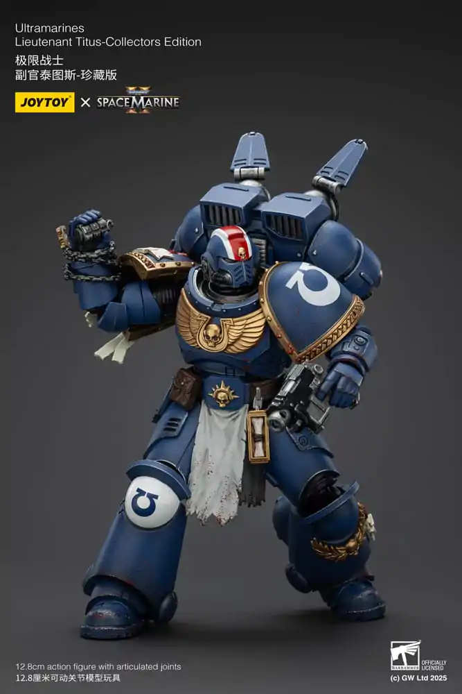 Warhammer 40,000: Space Marine 2 Akcijska figura Ultramarines Lieutenant Titus Collectors Edition 13 cm fotografija izdelka