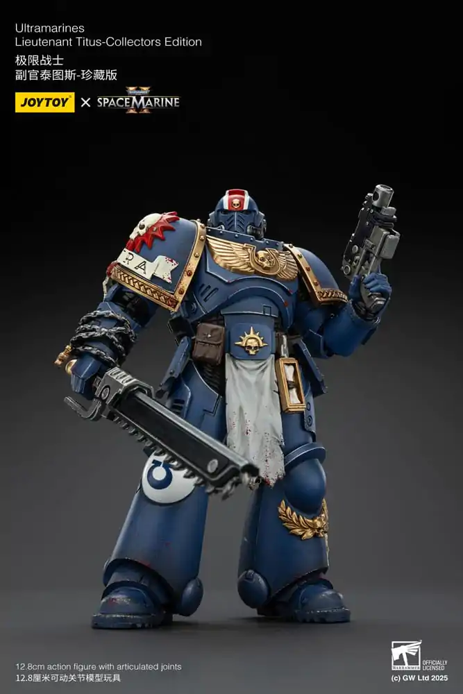 Warhammer 40,000: Space Marine 2 Akcijska figura Ultramarines Lieutenant Titus Collectors Edition 13 cm fotografija izdelka
