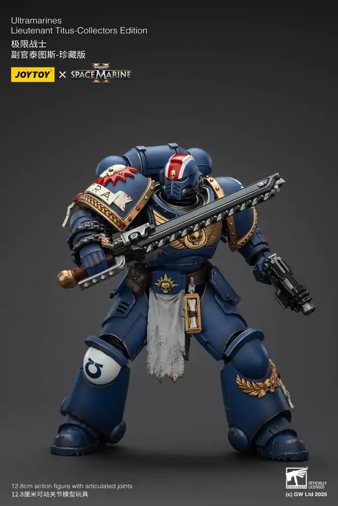 Warhammer 40,000: Space Marine 2 Akcijska figura Ultramarines Lieutenant Titus Collectors Edition 13 cm fotografija izdelka