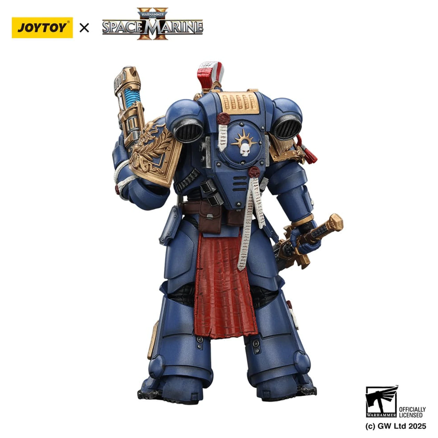 Warhammer 40,000: Space Marine 2 akcijska figura Ultramarines Relic Primus Armour z plazemsko pištolo in bojnim rezilom 13 cm fotografija izdelka