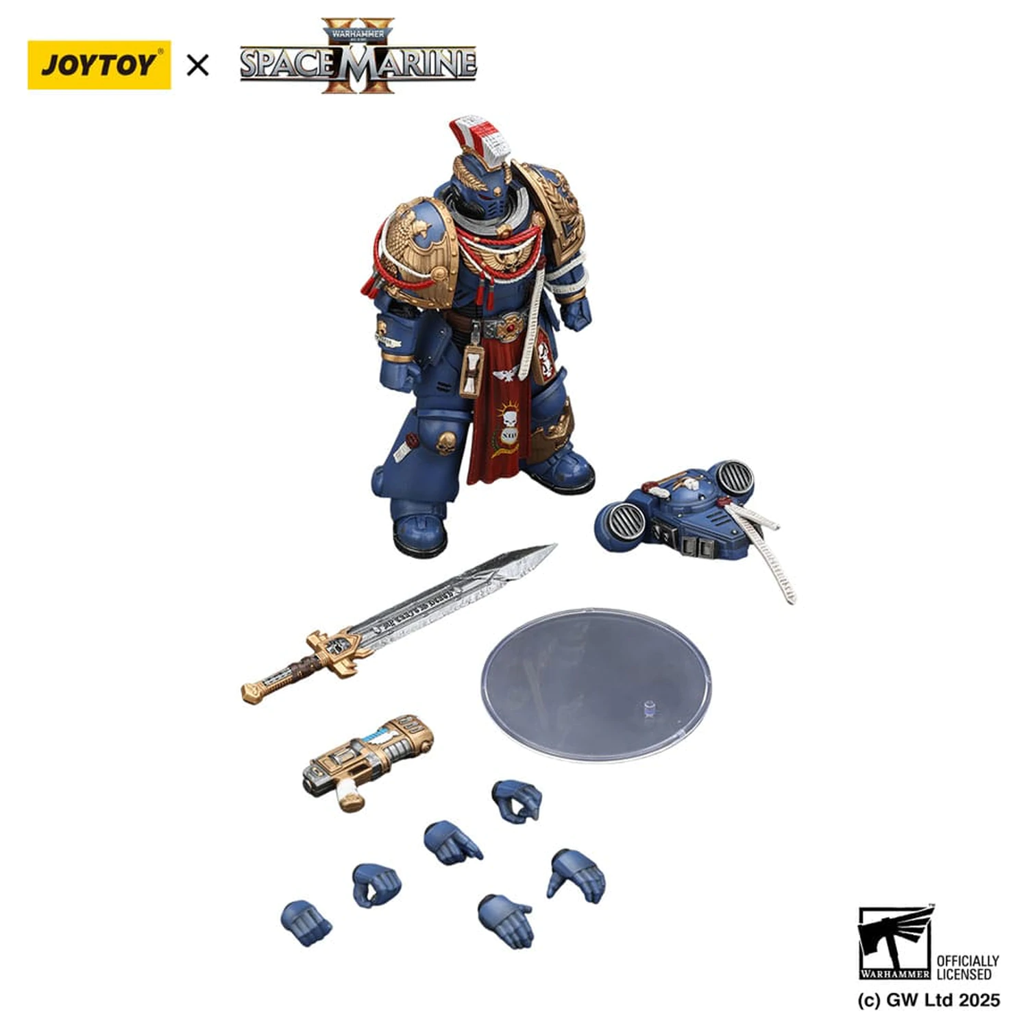 Warhammer 40,000: Space Marine 2 akcijska figura Ultramarines Relic Primus Armour z plazemsko pištolo in bojnim rezilom 13 cm fotografija izdelka