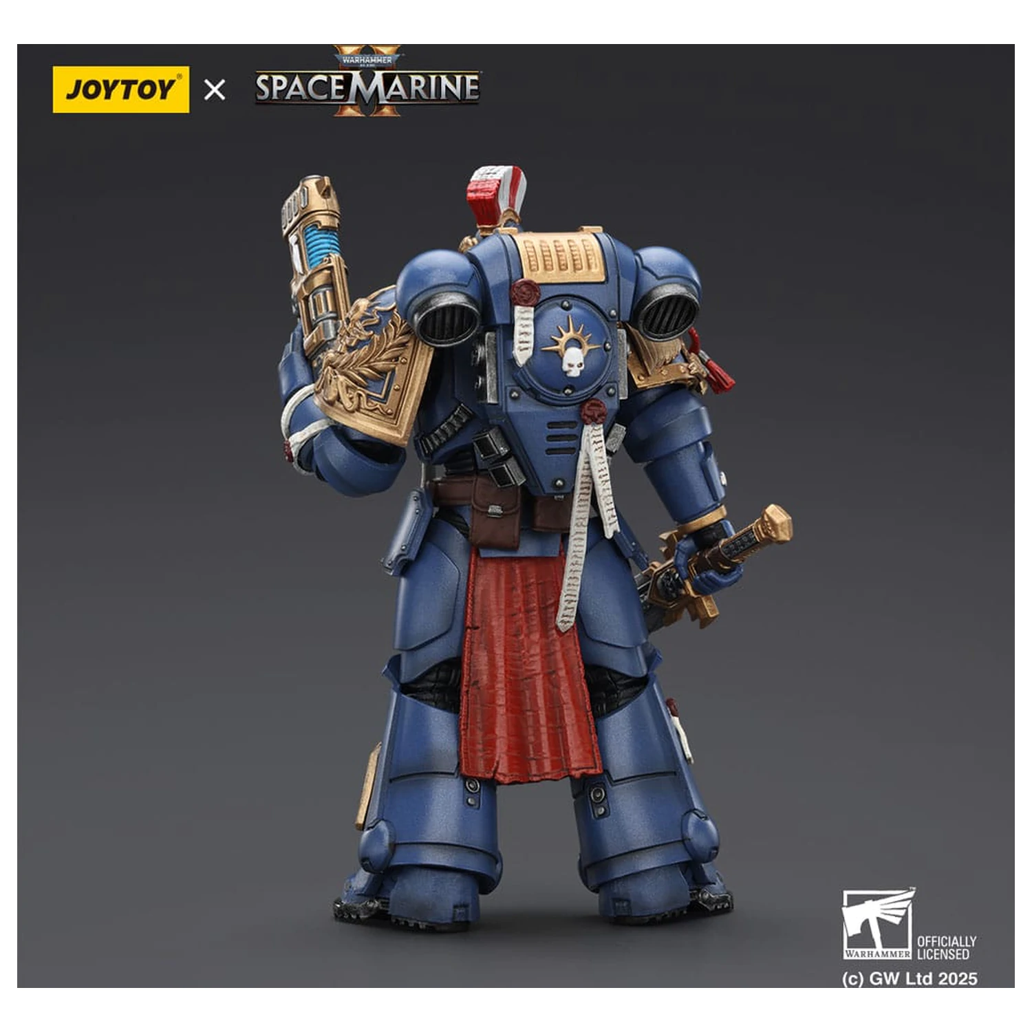Warhammer 40,000: Space Marine 2 akcijska figura Ultramarines Relic Primus Armour z plazemsko pištolo in bojnim rezilom 13 cm fotografija izdelka