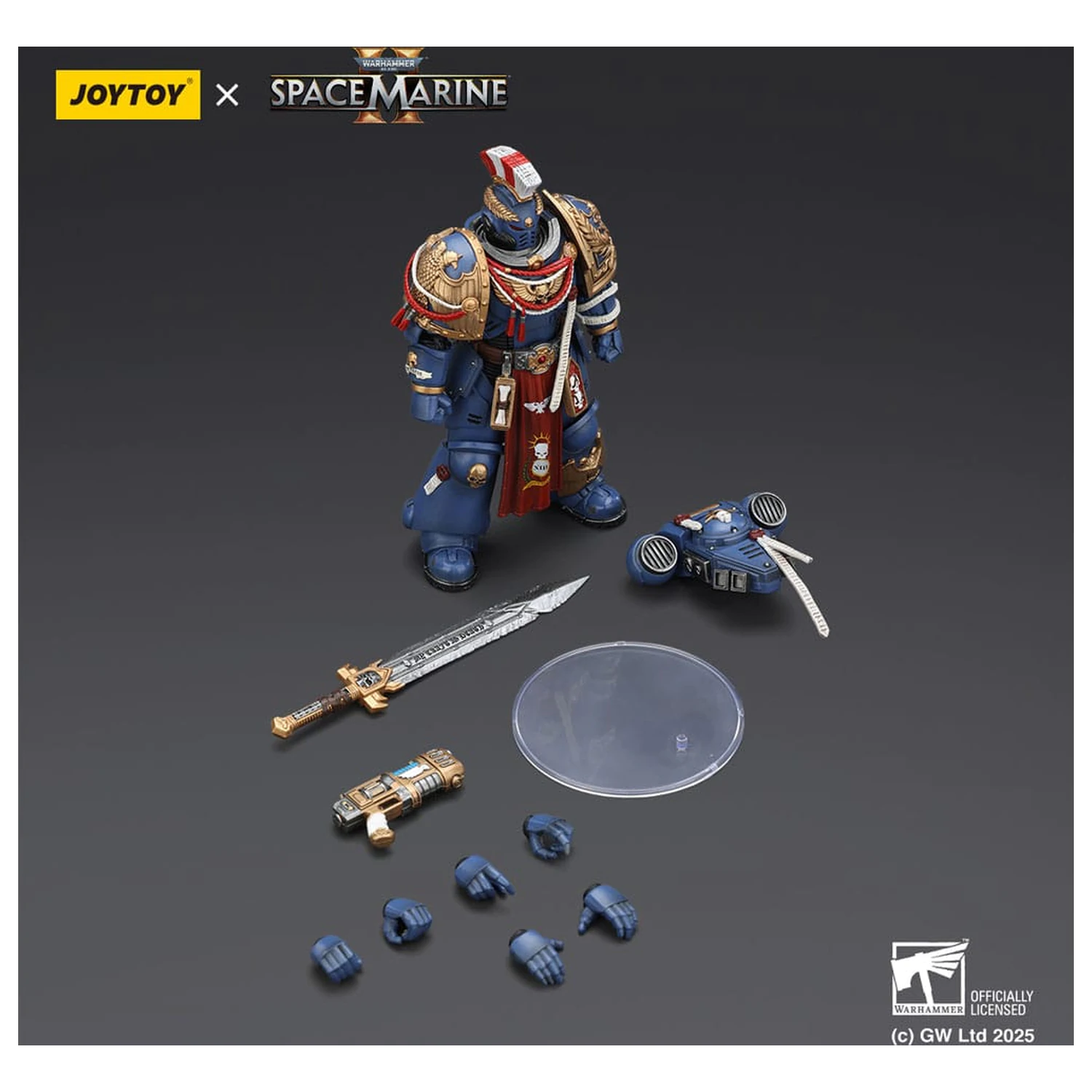 Warhammer 40,000: Space Marine 2 akcijska figura Ultramarines Relic Primus Armour z plazemsko pištolo in bojnim rezilom 13 cm fotografija izdelka