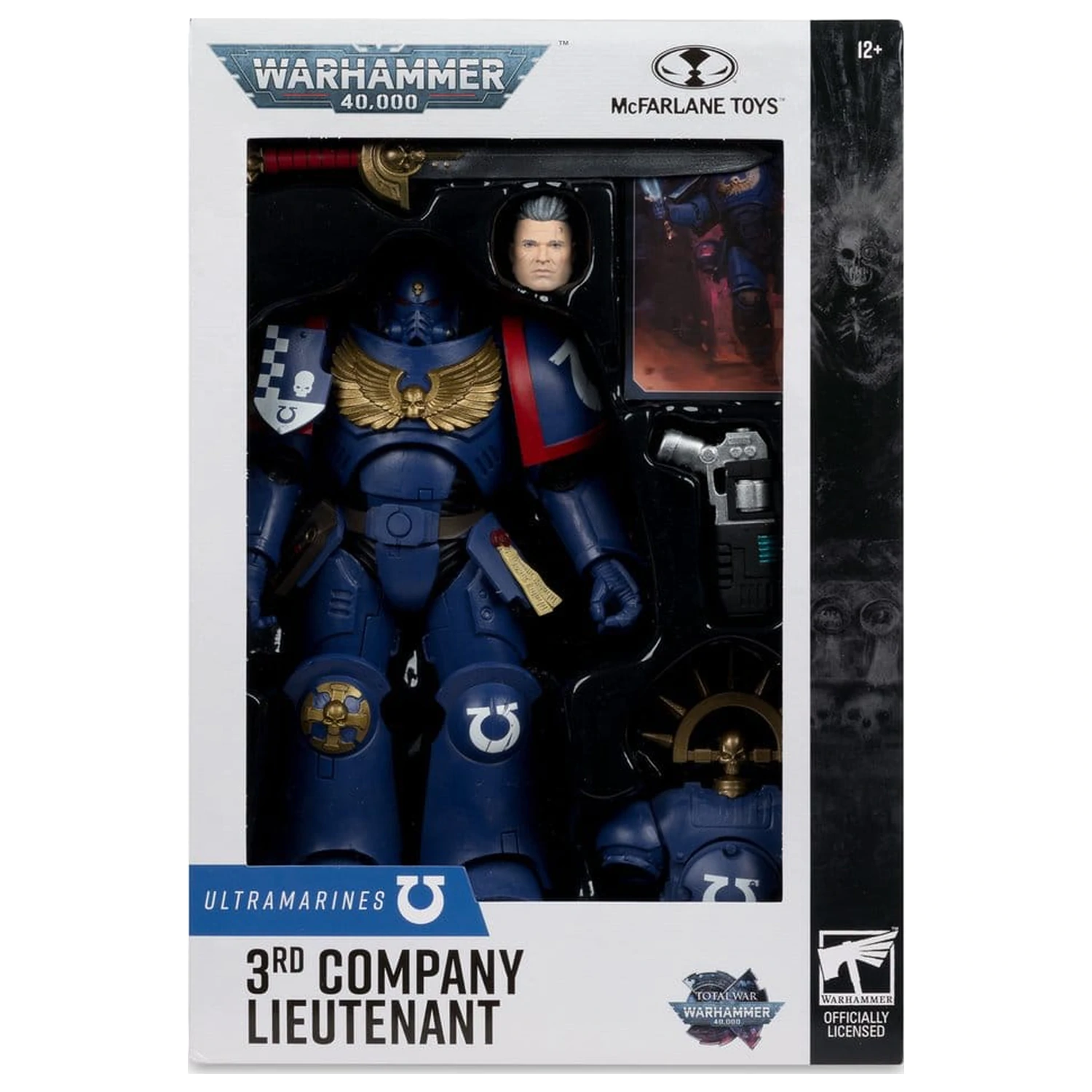 Warhammer 40,000 Total War akcijska figura 3rd Company Lieutenant (Ultramarines) 18 cm fotografija izdelka