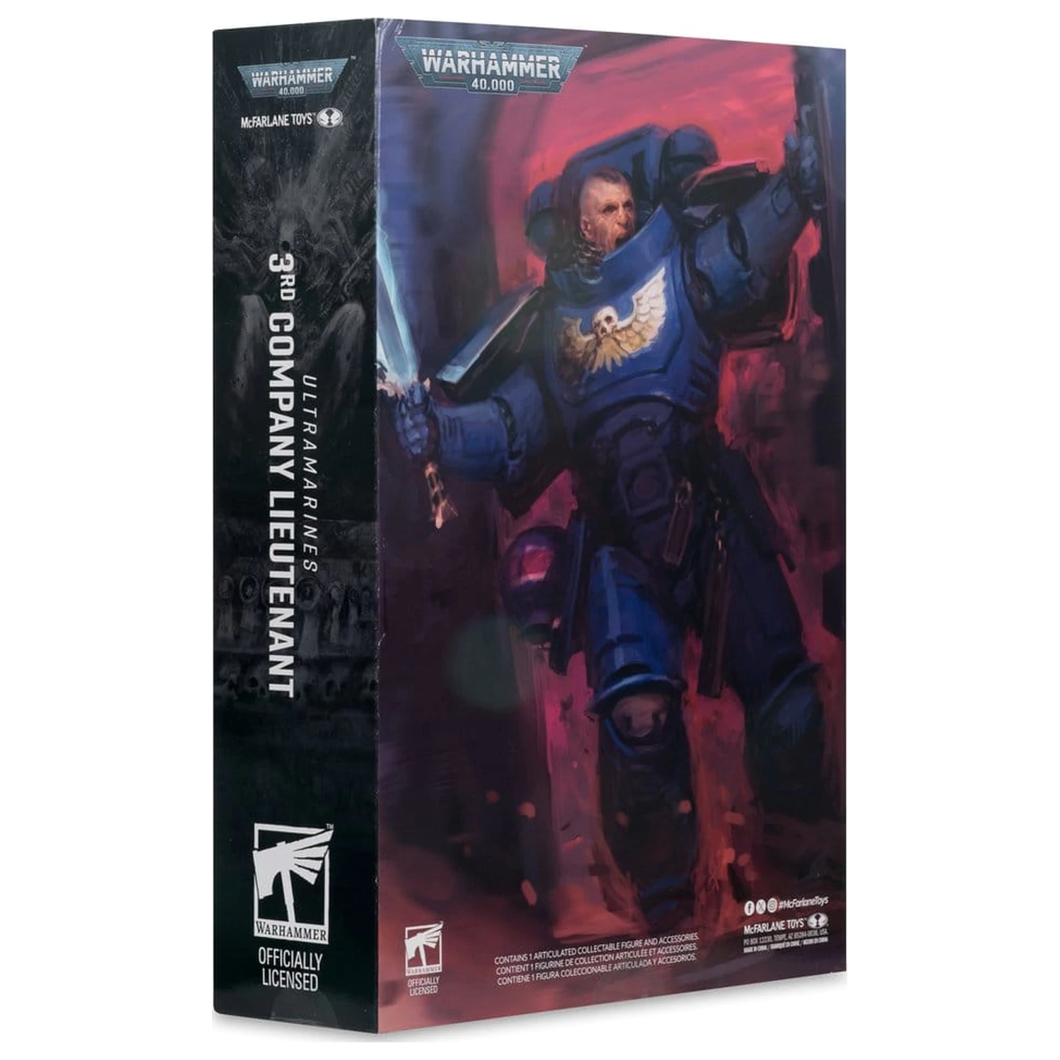Warhammer 40,000 Total War akcijska figura 3rd Company Lieutenant (Ultramarines) 18 cm fotografija izdelka
