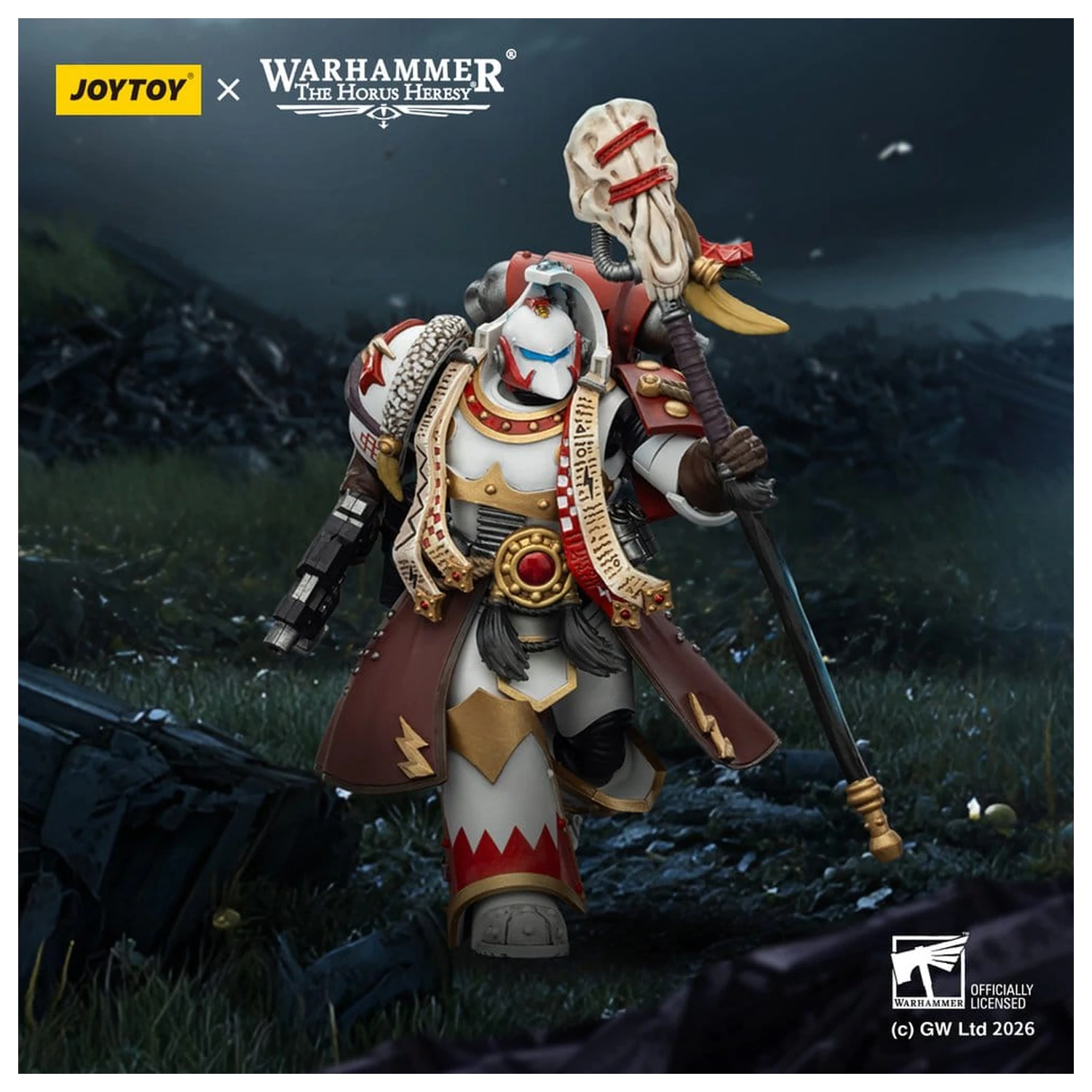 Warhammer 40,000 Action Figure White Scars Stormseer Consul s palico sile in pištolo Bolt, 12 cm fotografija izdelka