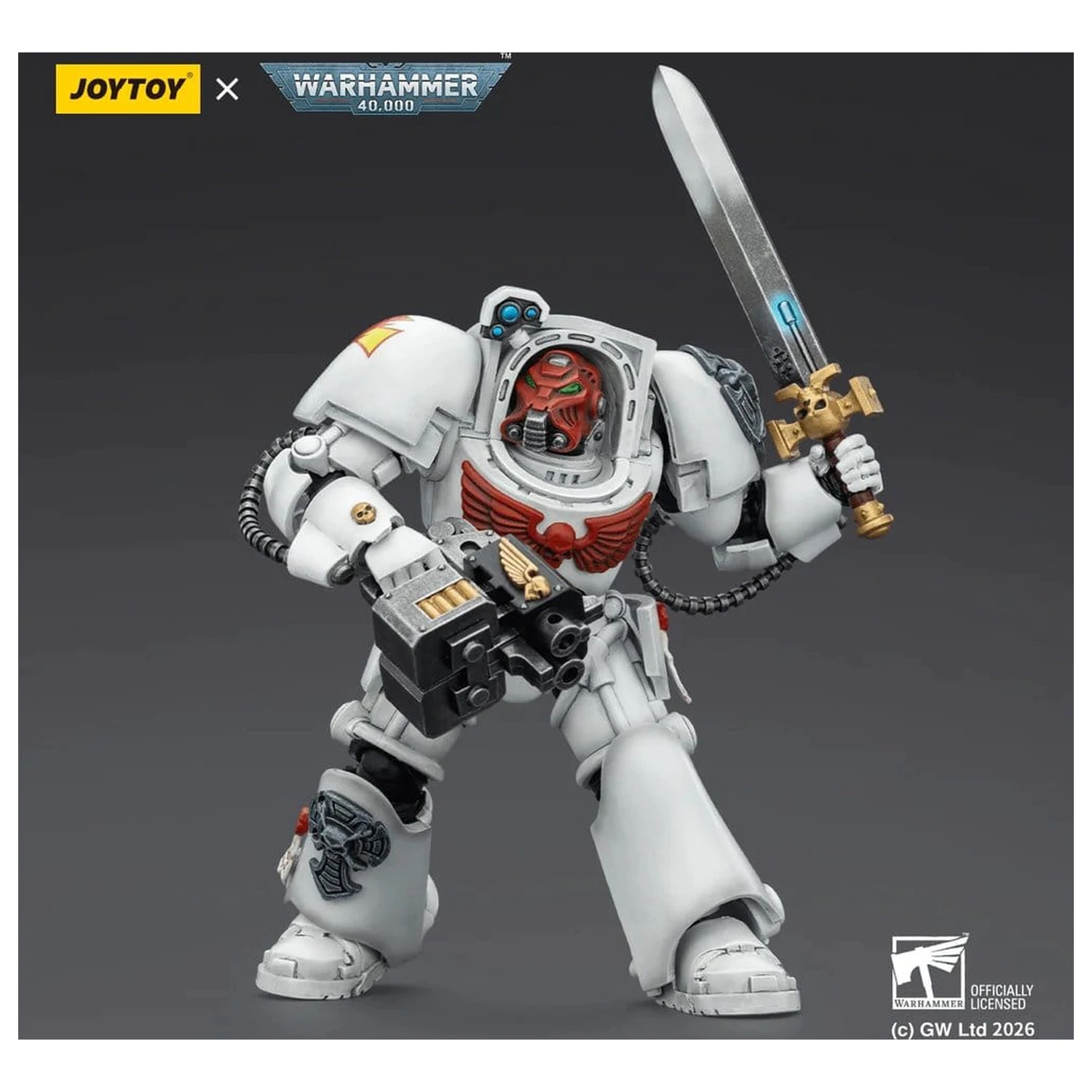 Warhammer 40,000 Akcijska figura White Scars Terminator 1 z Power Sword in Storm Bolter 14 cm fotografija izdelka