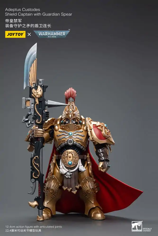 Warhammer 40k Akcijska figura 1/18 Adeptus Custodes Shield Captain z Guardian Spear 12 cm fotografija izdelka