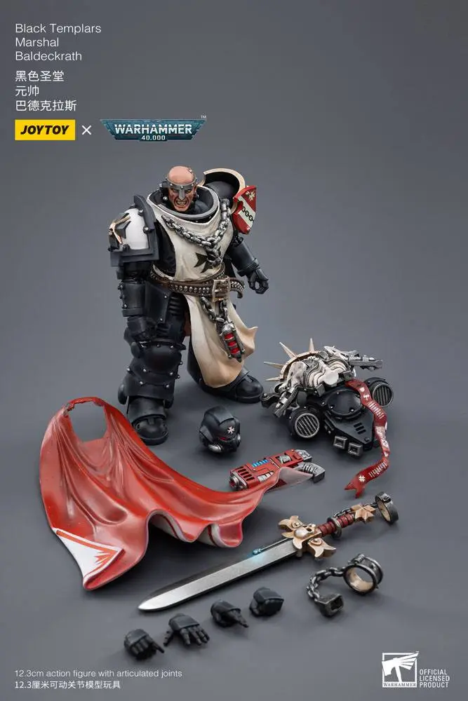 Warhammer 40k akcijska figura 1/18 Black Templars Marshal Baldeckrath 12 cm fotografija izdelka