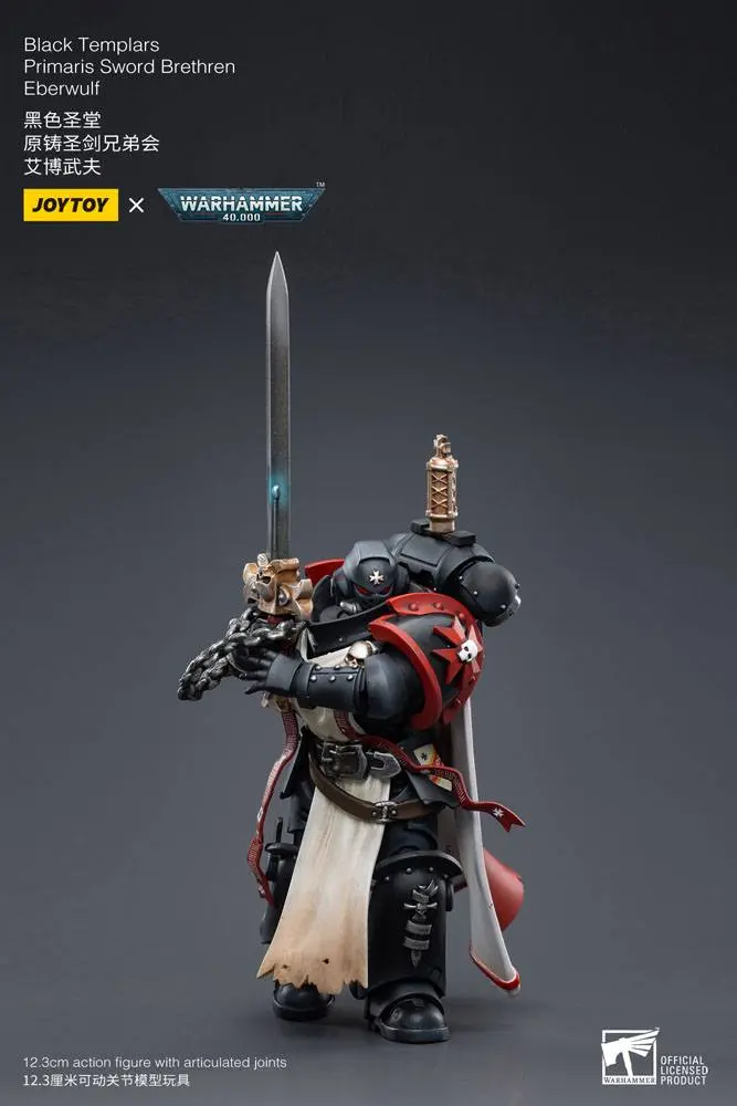 Warhammer 40k akcijska figura 1/18 Black Templars Primaris Sword Brethren Eberwulf 12 cm fotografija izdelka