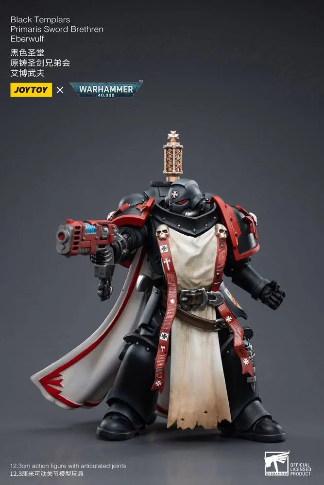 Warhammer 40k akcijska figura 1/18 Black Templars Primaris Sword Brethren Eberwulf 12 cm fotografija izdelka