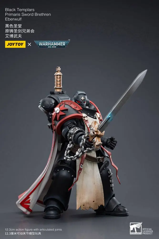Warhammer 40k akcijska figura 1/18 Black Templars Primaris Sword Brethren Eberwulf 12 cm fotografija izdelka