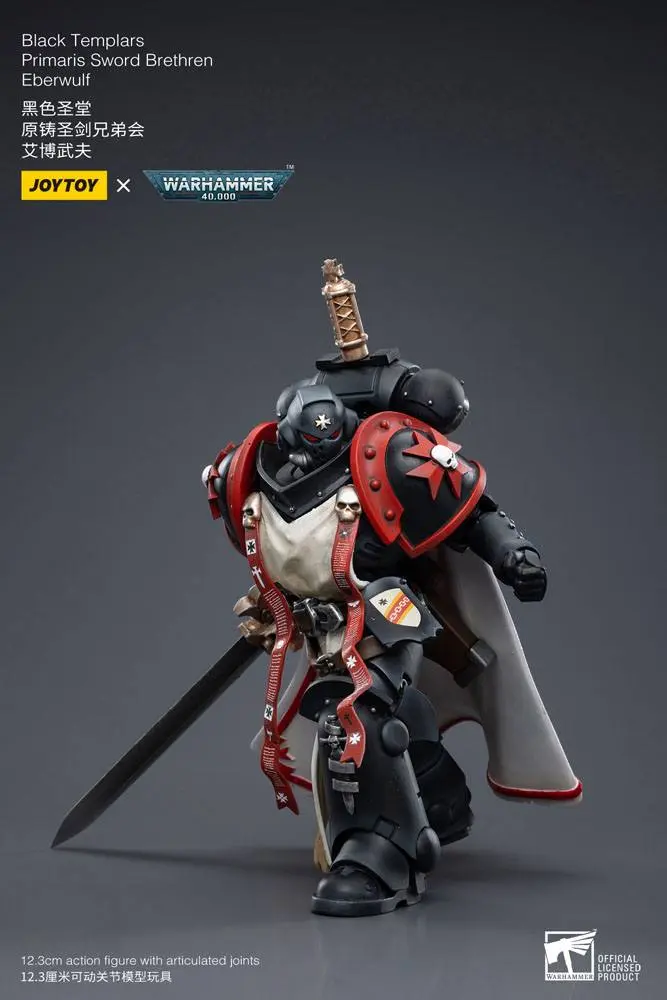 Warhammer 40k akcijska figura 1/18 Black Templars Primaris Sword Brethren Eberwulf 12 cm fotografija izdelka