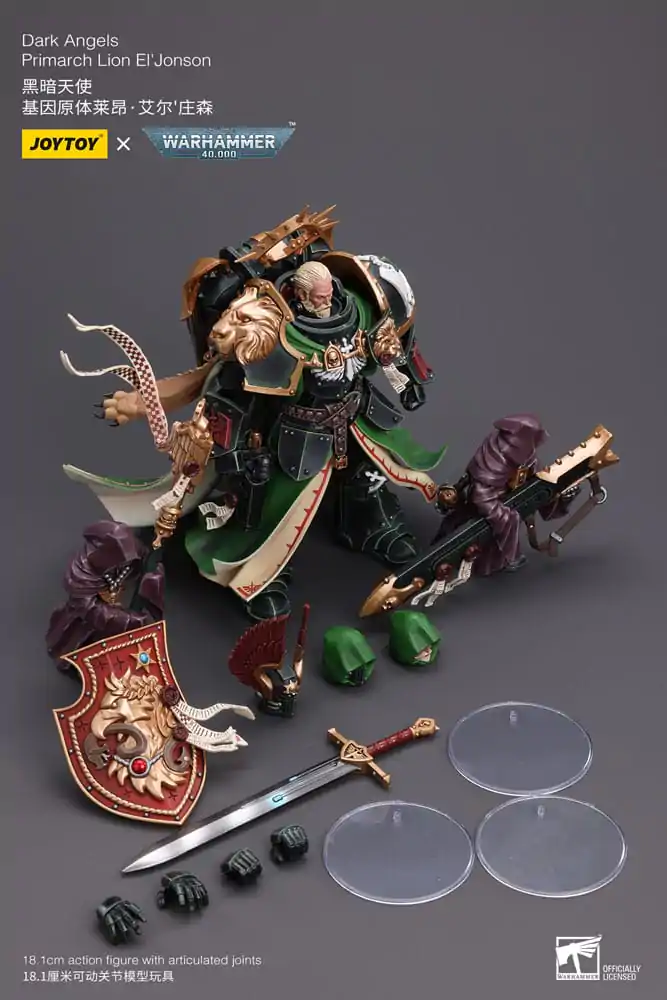 Warhammer 40k Akcijska figura 1/18 Dark Angels Primarch Lion El' Jonson 18 cm fotografija izdelka