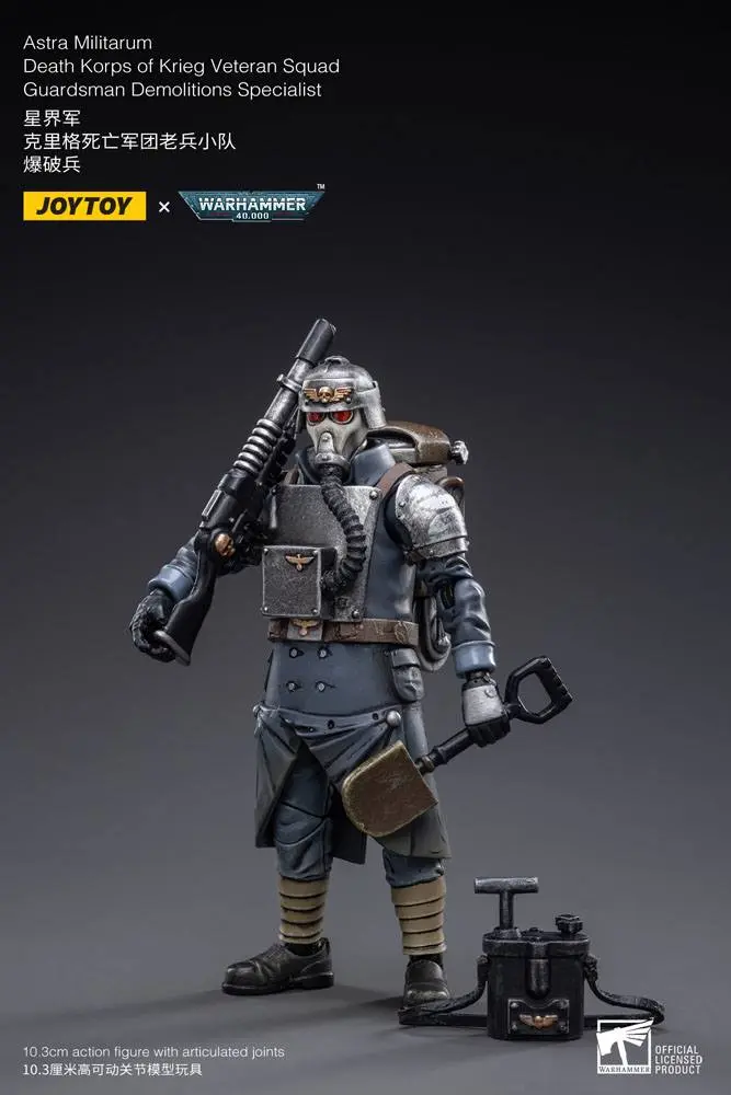 Warhammer 40k Action Figure 1/18 Death Korps of Krieg Veteran Squad Guardsman Demolitions Specialist 10 cm akcijska figura fotografija izdelka